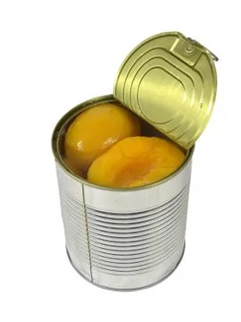 Can with apricots Stock Photos