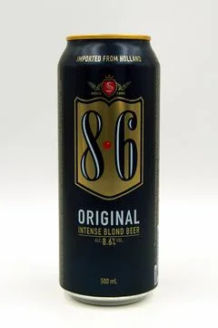 Can of Bavaria 8.6 Original beer Stock Photos