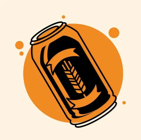 Can of beer drink Stock Illustration
