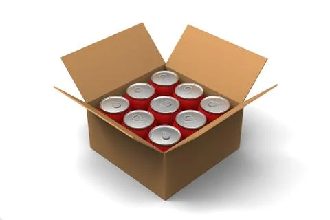 Can in a box Stock Illustration