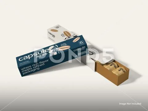 Can Capsule Mockup for Coffee Branding Template PSD