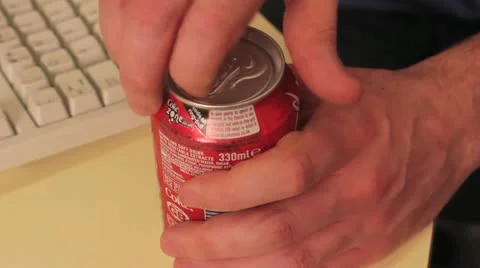 Can of cola opened Stock Footage 21927426