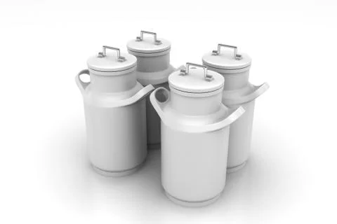 Can container for milk Free Stock Illustration