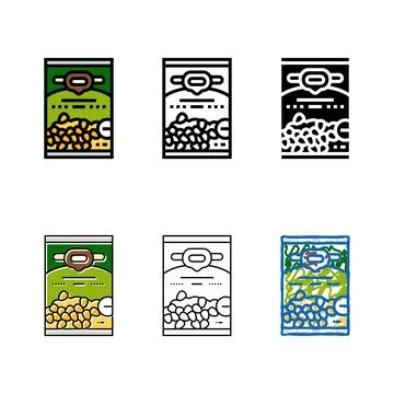 Can corn forms color icon vector Stock Illustration