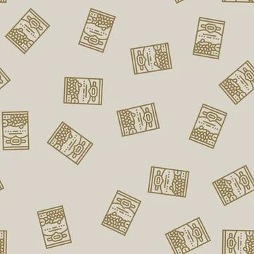 Can corn line seamless pattern Illustrazione stock