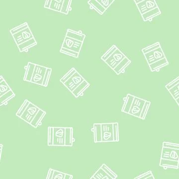 Can corn line vector seamless pattern Stock Illustration