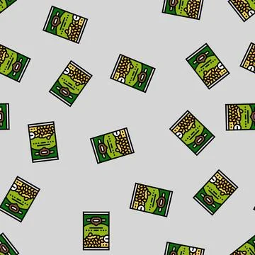 Can corn vector seamless pattern Illustrazione stock