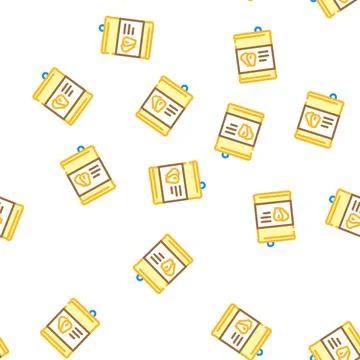 Can corn vector seamless pattern Stock Illustration
