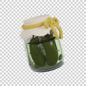 A can of cucumbers Stock Illustration