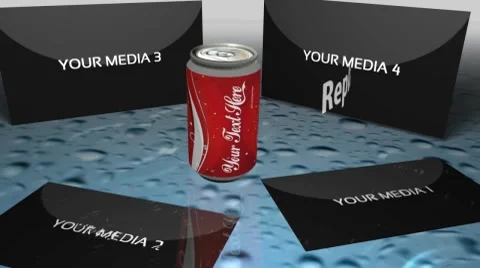 Can Drink slideshow for AE After Effects stock