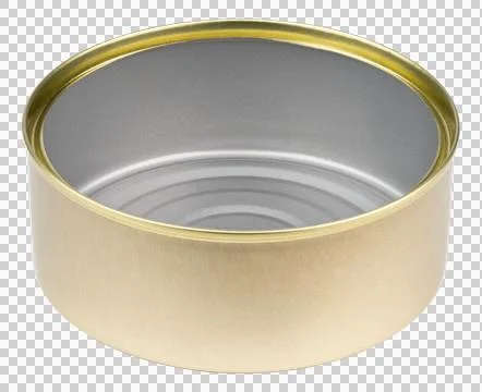 Can. Empty metal tin can with removable lid. Stock Photos
