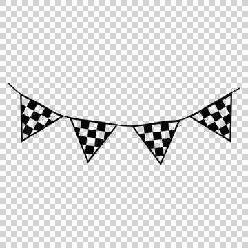 Can Glass Wrap Black And White Checkered Bunting Stock Illustration