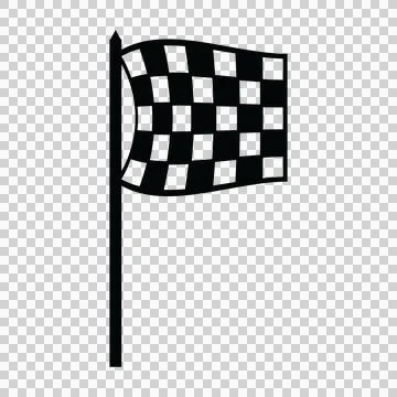 Can Glass Wrap Checkered Flag On A Pole Stock Illustration