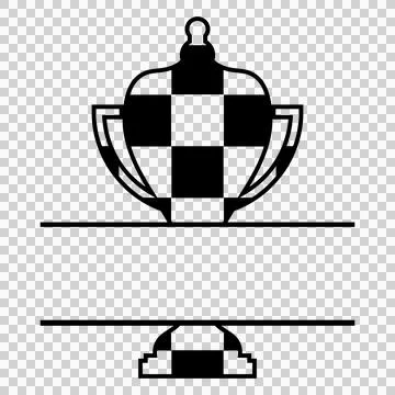 Can Glass Wrap Checkered Trophy With Blank Space Stock Illustration