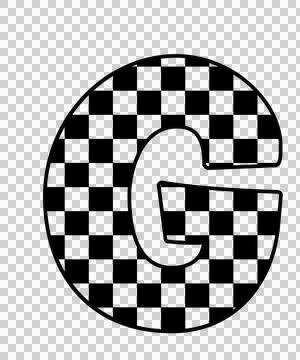 Can Glass Wrap G Checkered Letter Graphic Stock Illustration
