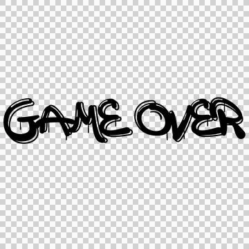 Can Glass Wrap Game Over Graffiti Text Stock Illustration