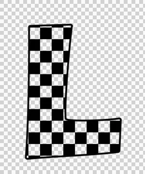 Can Glass Wrap L Checkered Pattern Letter Stock Illustration