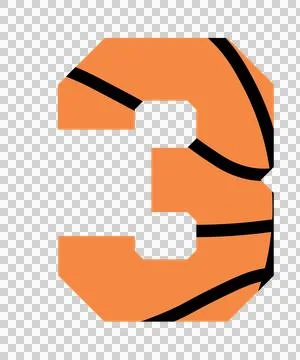Can Glass Wrap Number Three Forming With Basketball Stock Illustration