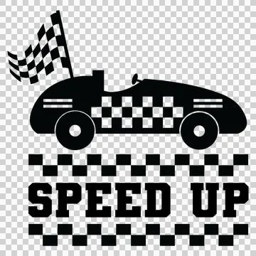 Can Glass Wrap Speed Up Checkered Racing Car Stock Illustration
