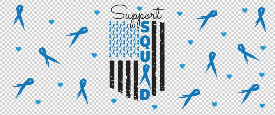 Can Glass Wrap Support Squad Flag With Ribbons display Stockillustratie