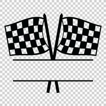 Can Glass Wrap Two Racing Flags With Banner Illustrazione stock