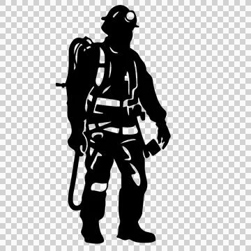 Can Glass Wrap Worker Standing With Hard Hat Illustrazione stock