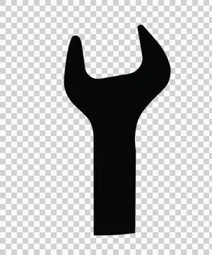 Can Glass Wrap Wrench Tool Silhouette Stock Illustration