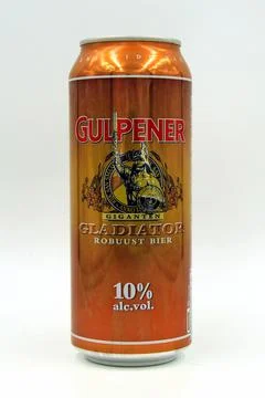 Can of  Gulpener Gladiator Beer Stock Photos
