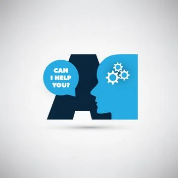 Can I Help You? - AI, Digital Voice Assistant Service Stock Illustration