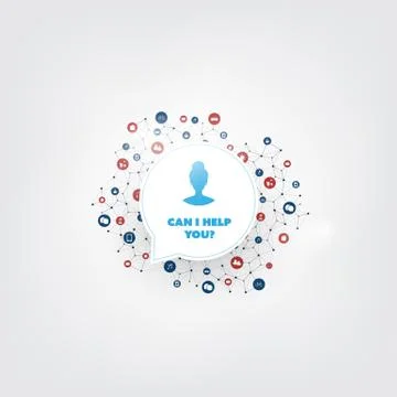 Can I Help You? - Voice Assistant, Speech Driven User Interface Stock Illustration