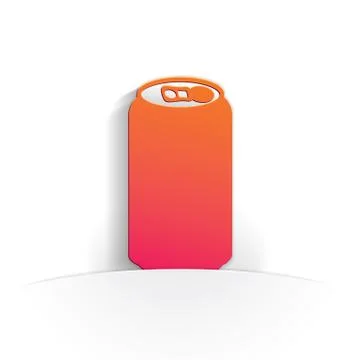 Can icon paper Stock Illustration