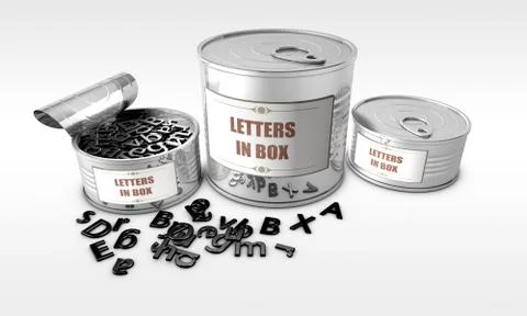 Can letter 스톡 일러스트
