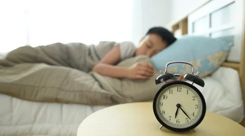 Can not wake up with alarm clock Stock Footage 61372840