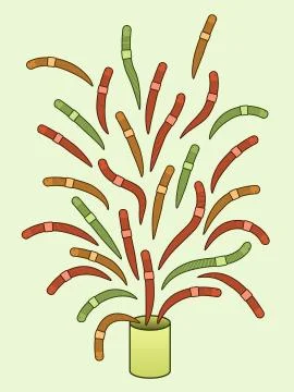 Can o' worms Stock Illustration