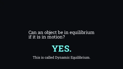 Can an object be in equilibrium if it is in motion Vídeo Stock 335190464