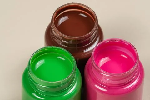 Can of open gouache Stock Photos