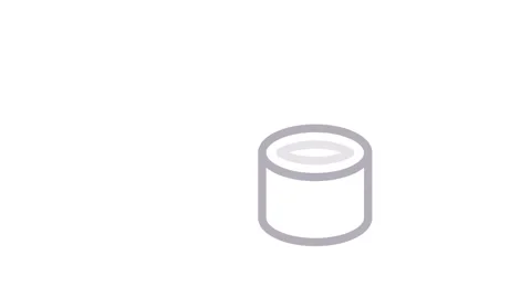 A can of paint featuring a prominent red line across its surface. Stock Footage 334913678