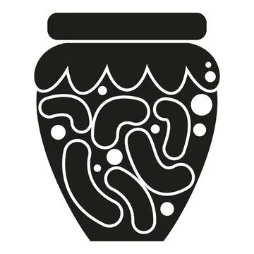 Can product icon simple vector. Food pickle Ilustração Stock