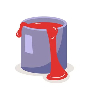 A can of red paint Stock Illustration