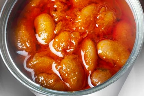 Can of Serbian beans Stock Photos