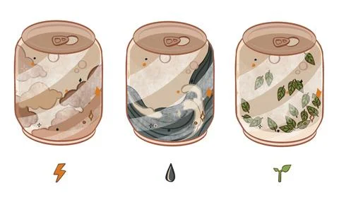 Can of soda. Weather. Seamless pattern. illustration イラスト素材