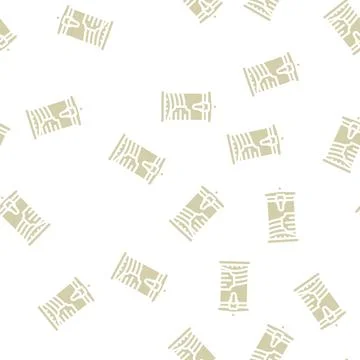 Can of tea glyph vector seamless pattern イラスト素材