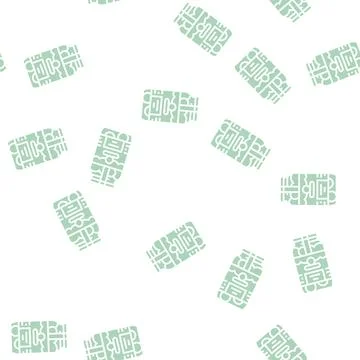 Can tomato glyph seamless pattern Stock Illustration