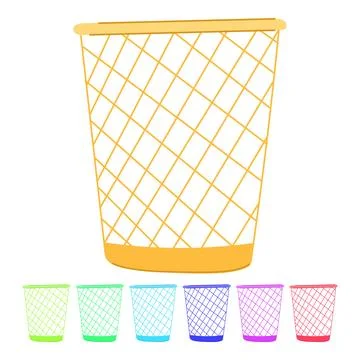 Can trash bin vector cartoon graphic Stock Illustration
