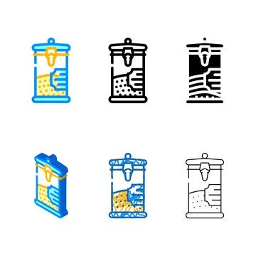 Can variations of tea color icon vector Stock Illustration