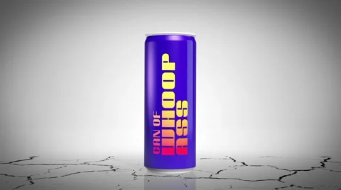 Can of Whoop Ass (Matte) Stock Footage 40877595