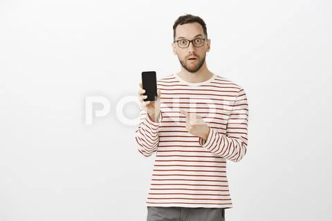 Can you believe such perfection excist. Portrait of surprised amazed good Stock Photos