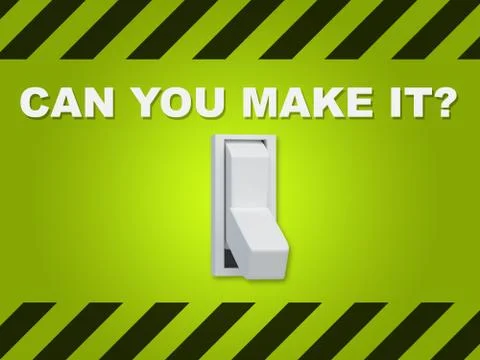 Can You Make it? concept Ilustración de archivo
