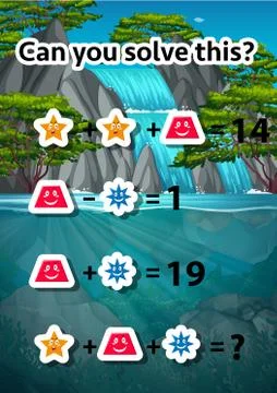 Can you solve math problem Illustrazione stock