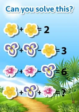 Can you solve this maths problem Illustrazione stock
